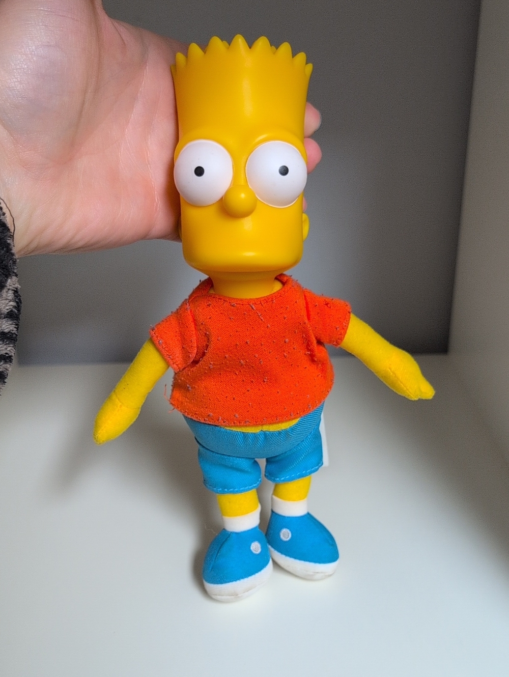 Bart Simpson 9" Plush Doll Hard Plastic Head Yellow Boy Collectible Plush Figure
